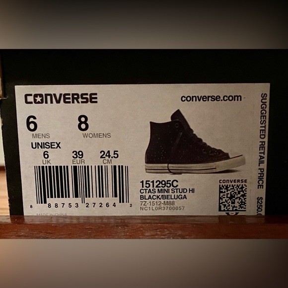 NIB $250 Converse by John Varvatos CTAS Mini Stud. - Picture 7 of 8